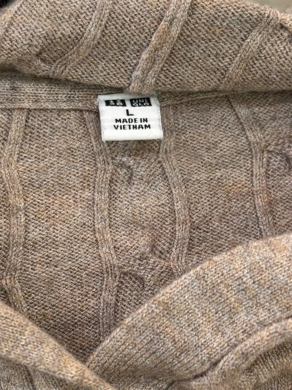 Uniqlo Cable Knit Hoodie Sweater